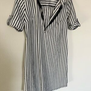 Black and White Striped Dress